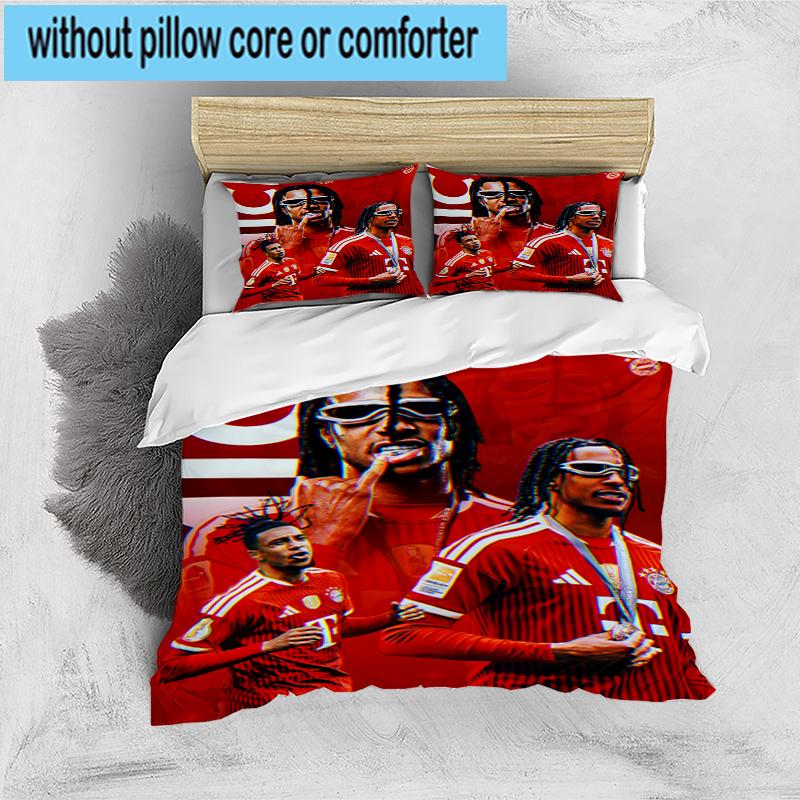 3PCS Michael Football Star Bedding Set,Including 1pc Duvet Cover And 2pcs Pillowcases Perfect for Bedroom, Dormitory, Fan Christmas gift