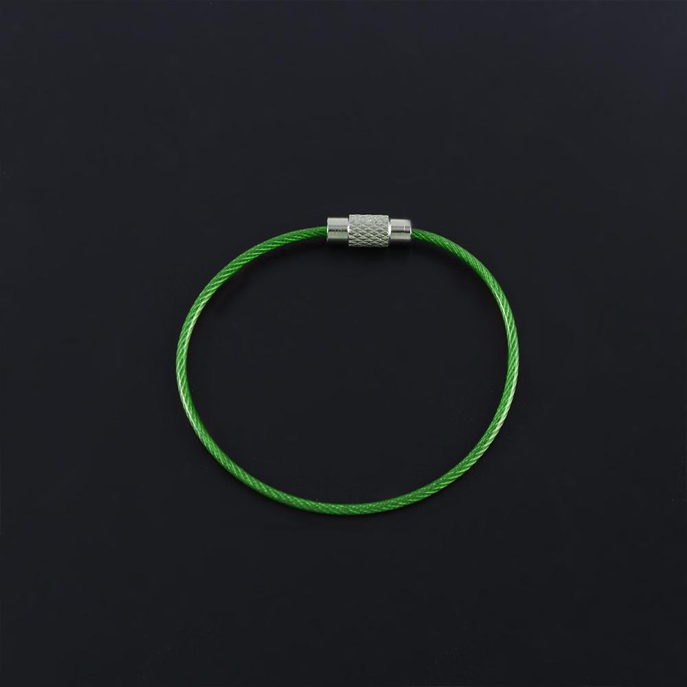 10Pcs Tool Gadget with Screw Lock Key Holder Keychain Keyring Circle Stainless Steel Rope Ring