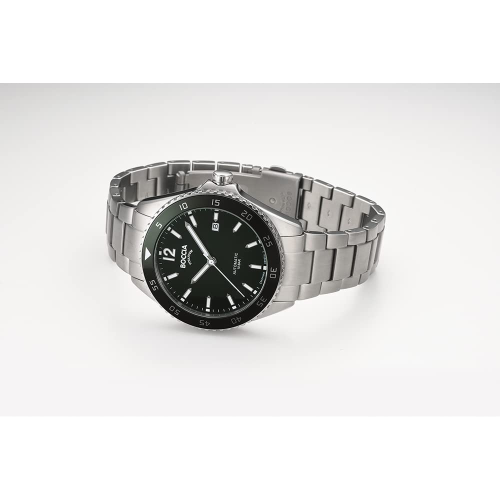 BOCCIA TITANIUM Official Online Store Exclusive Men's Watch, Hypoallergenic Titanium, 42mm Diameter, Model 3653-02 [Official Import]