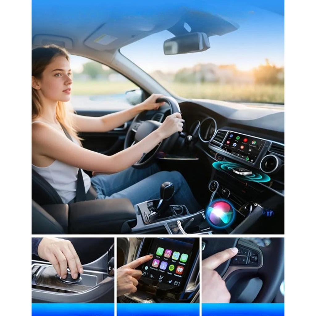 2-in-1 Wireless Android Auto Adapter, Plug Play Converts Wired To Wireless, Fast Auto-Connect, No Delay