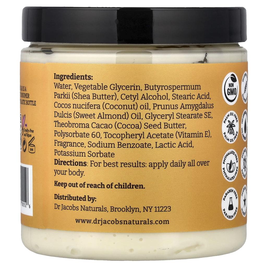 Dr. Jacobs Naturals, Vegan Shea Soufflé Body Butter, Almond, 8 oz (226 g)