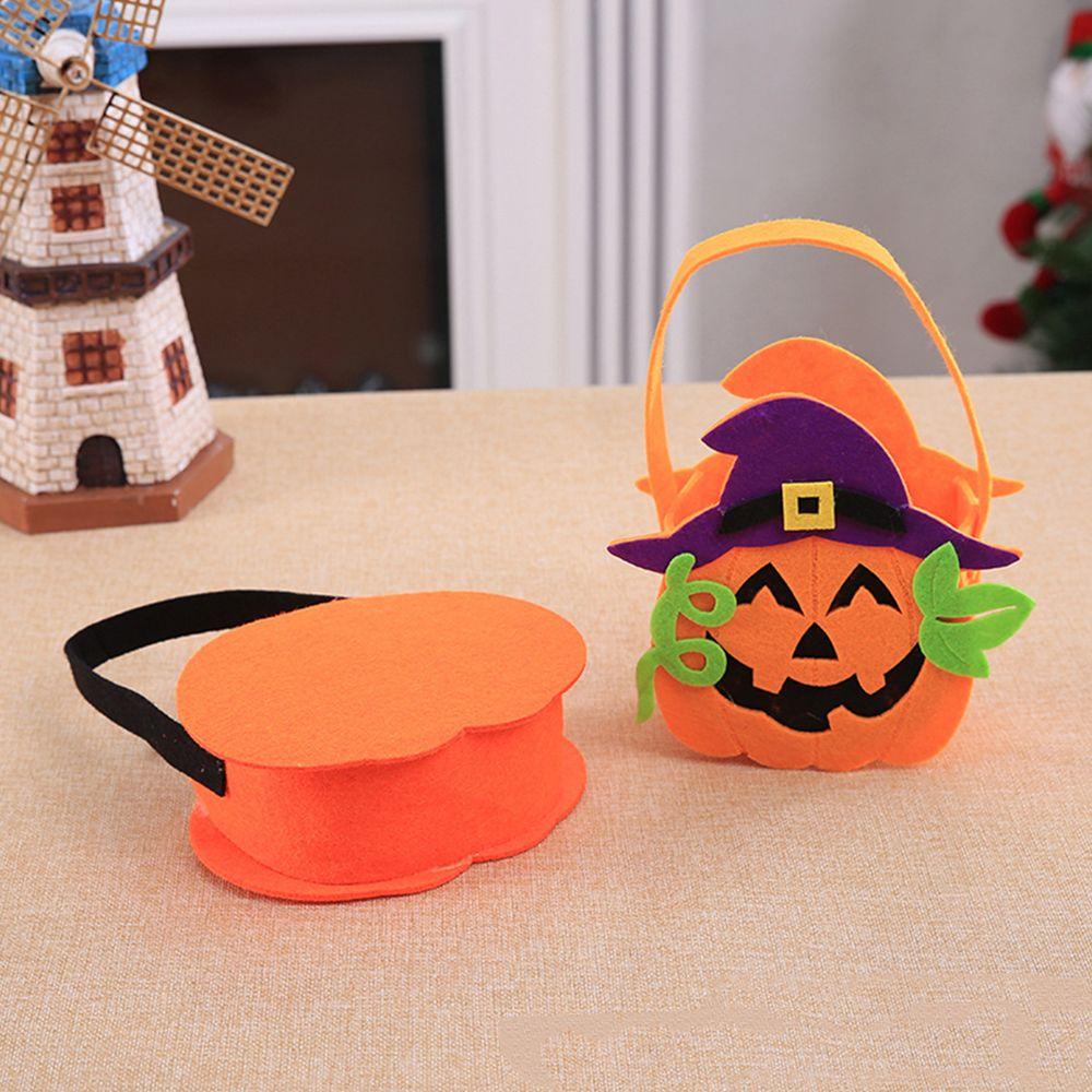 Kids Halloween Decoration With Handle Tote Bag Non-woven Bag Gift Pouch Halloween Candy Bag