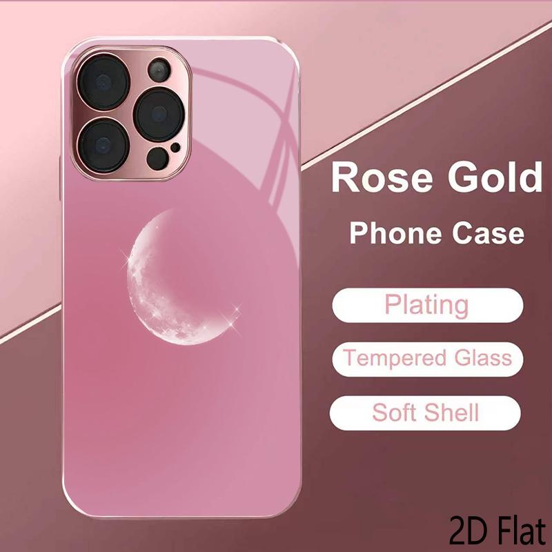 OonGlow 2DFlat Для iPhone17 18 16 15 14 13 12 11 Pro Max XS XR 8 7Plus Чехол для телефона Ударопрочный Защитная задняя крышка