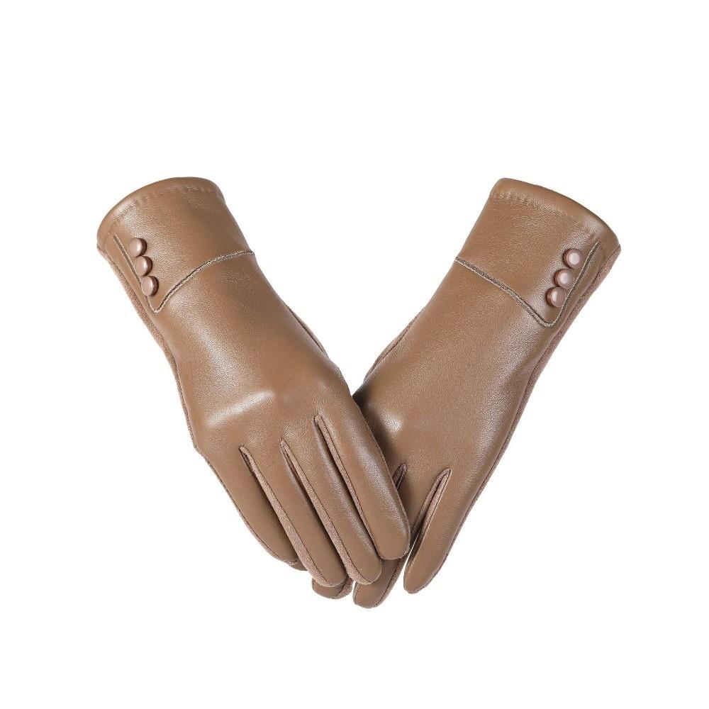 1Pair PU Touchscreen Gloves Touchscreen Windproof Gloves New Thermal Gloves Winter Wear