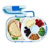 Kids Lunch Box Rotating Snack Organizer 5-Compartment Bento Box with Small Snack Spinner Flip Lunch Container for School Travel