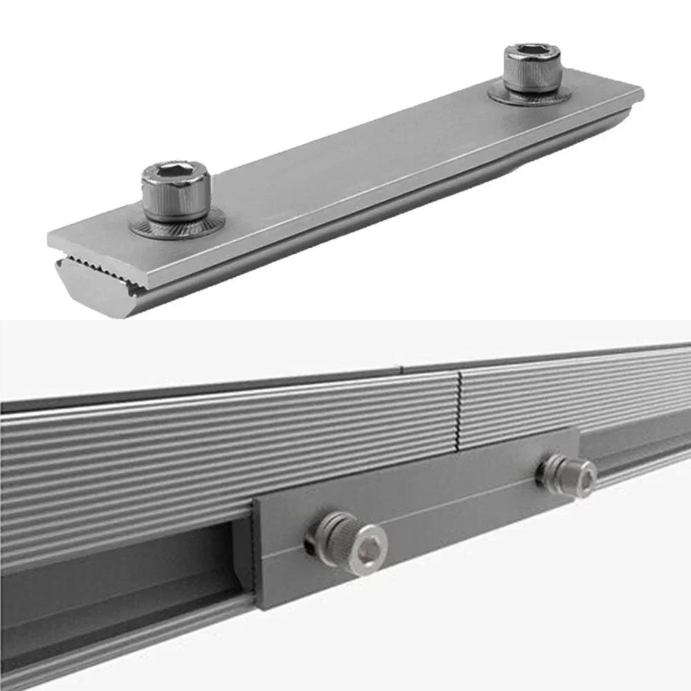 Rails Connectors Solar Module Solar Power Supplies 1/4/8Pcs Aluminium Alloy Connection Block Guide Rail Connector