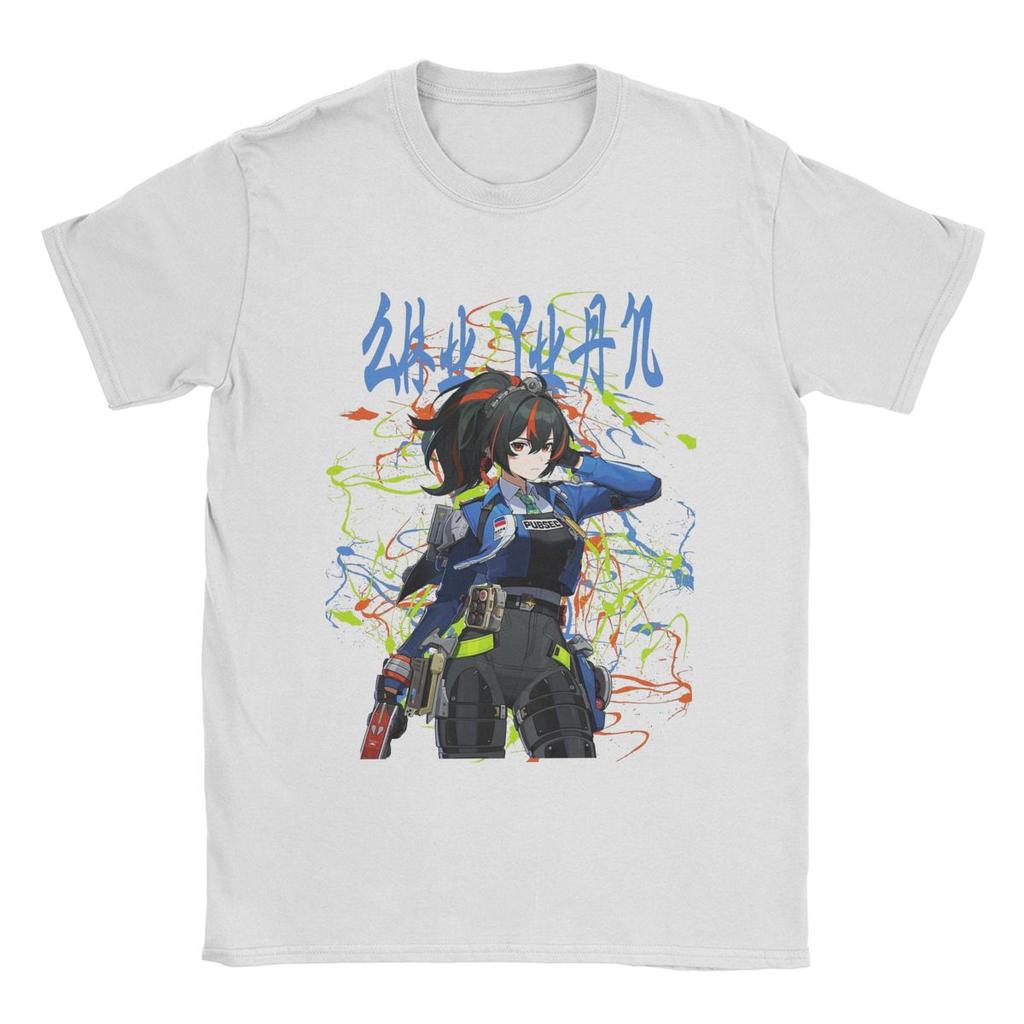 Рубашка Zenless Zone Zero Video Game Merch для мужчин и женщин, винтажная, 100% хлопок, всесезонная ткань