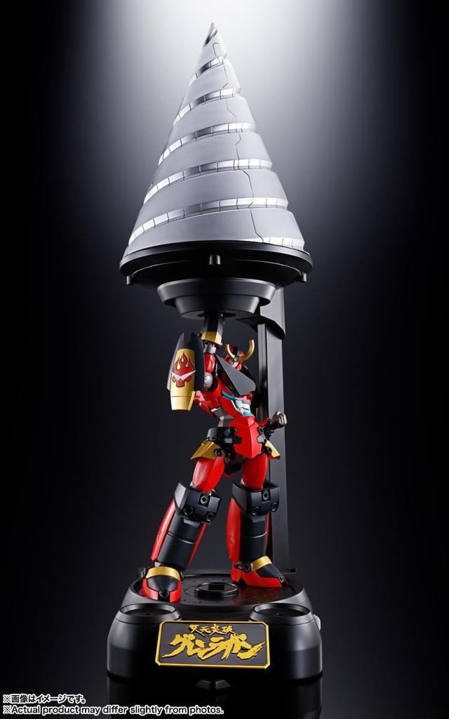 TAMASHII NATIONS Soul of Chogokin Tengen Toppa Gurren Lagann Complete Transformation Combined Gurren Lagann Giant Spin Giga Drill Set 180mm Painted