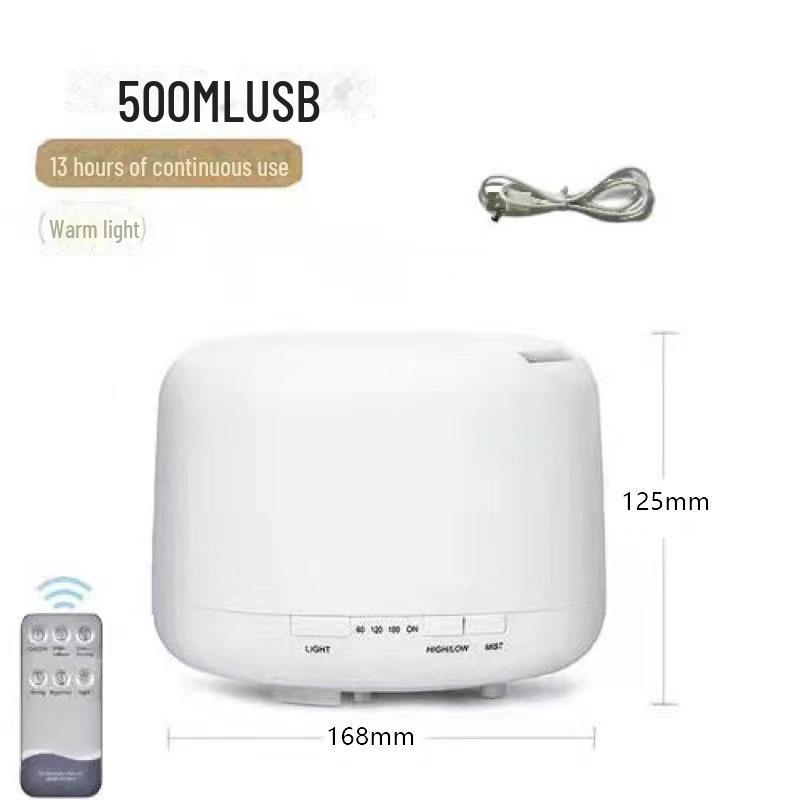 Ультразвуковой ароматерапевтический диффузор и увлажнитель воздуха MUJI объемом 500 мл с пультом дистанционного управления и лампой с эфирным маслом для дома или спальни.