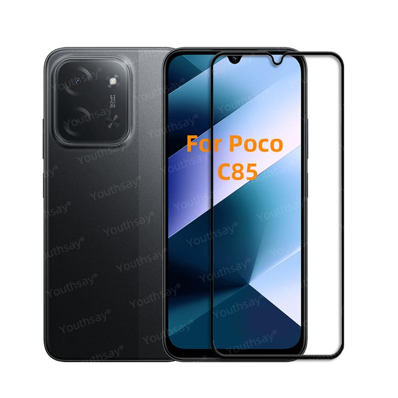 6-в-1 Стекло для Poco C85 Полное покрытие Закаленное стекло Xiaomi Poco C85 Защитное стекло для экрана 9H Защитная пленка для объектива телефона Poco C85