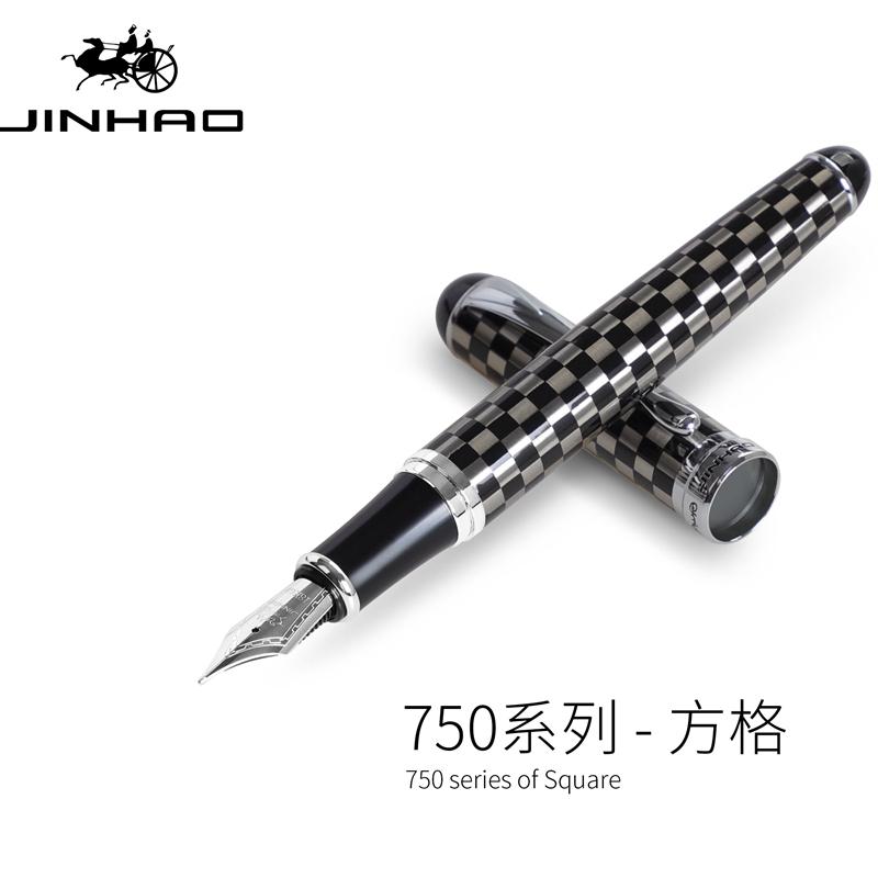 Jinhao X750 Роскошная перьевая ручка Металлическая 0,5 мм Средний стержень Каллиграфические ручки Школьные Полезные Офисные Школьные Канцелярские Товары