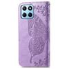 For Honor X8 5G PU Leather Protective Phone Case Imprinted Butterfly Pattern Shockproof Flip Phone Cover with Stand Wallet