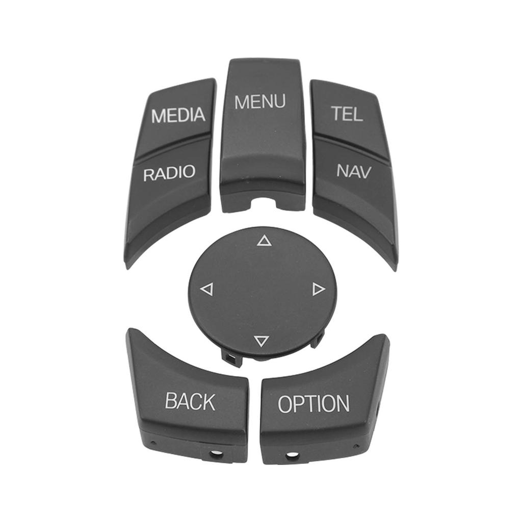 6 ШТ. Кнопка управления мультимедиа автомобиля Изысканная удобная на ощупь крышка кнопки-ручки Подходит для 1 3 5 6 серии Матовый черный