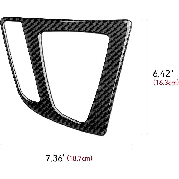 Car Gear Shift Panel Sticker Decal Carbon Fiber Trim fits for BMW F30 F31 F34 3GT F32 F33 F36 2012- Accessories - 330e NOT FIT (Black)