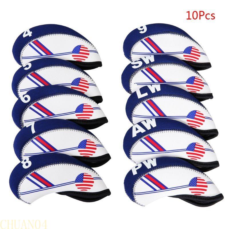 A1A2 10 Pcs/Set Portable Sport Neoprene Golf Club for Head Cover Iron Protective Headcovers for Case