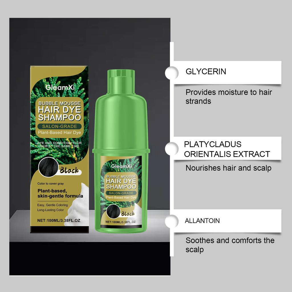 Black Plant Bubble Hair Color, Gentle Formula, Natural Rich Color