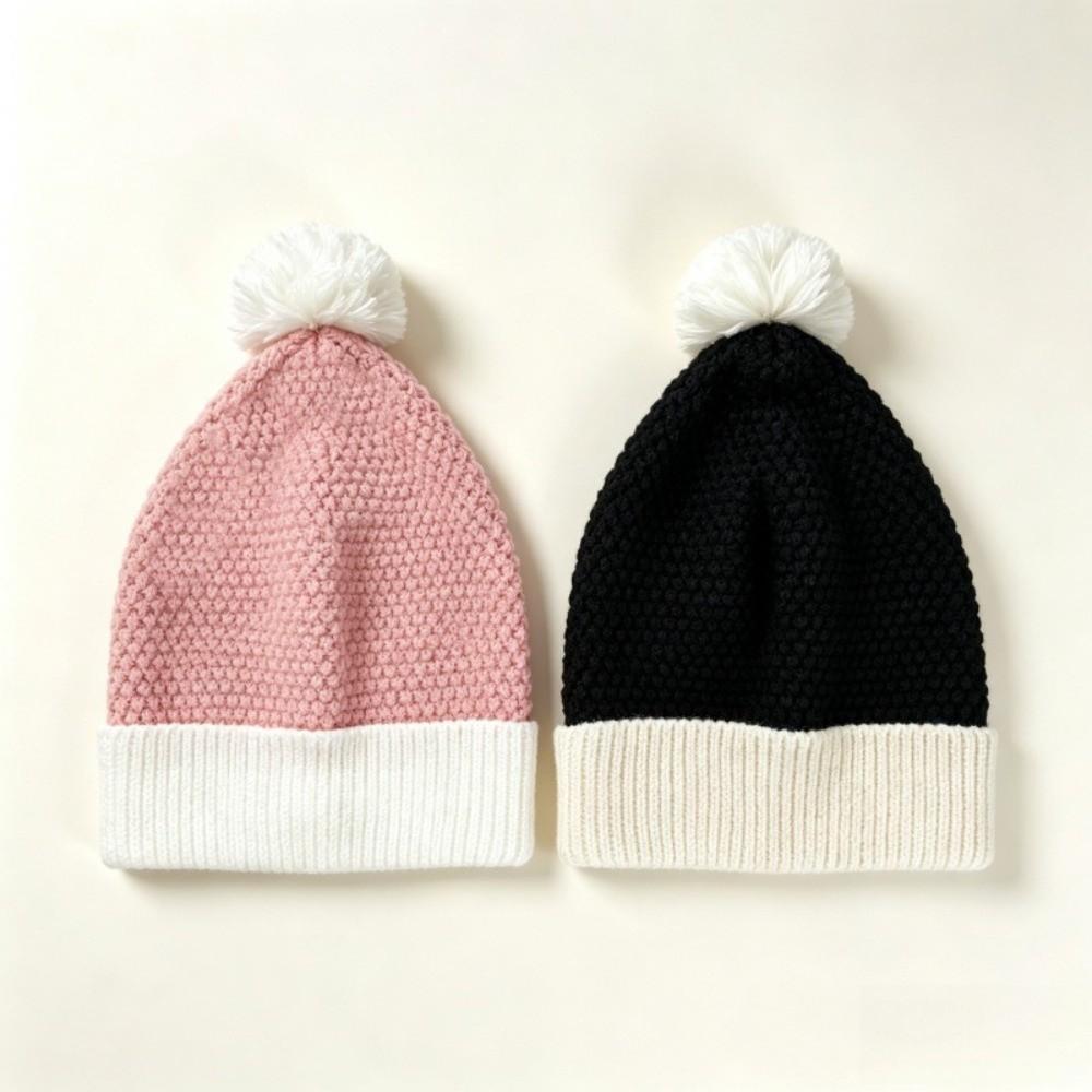 Knitted Knitted Christmas Hat With Pom Pom Christmas Party Hat Pom Pom Knit Cap  Adults and Kids