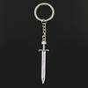 Fashion 30mm Key Ring Metal Key Chain Keychain Jewelry Antique Bronze Plated Sword Cat 66x15mm Pendant