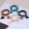 Handmade Boho Weave Beaded Cuff Bracelaces & Banglets For Women 2021 Fashion Geometric Width Bracelet Tassel Bohemian Jewelry Bijoux Femme