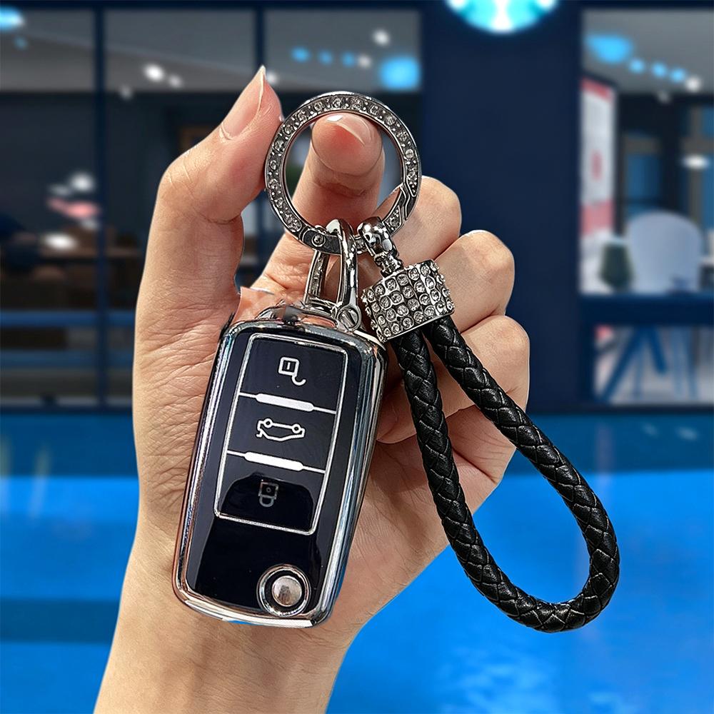 Мягкий ТПУ Чехол-Оболочка Брелок Держатель Сумка Защитник Для Vw Volkswagen Polo Tiguan Passat Golf Jetta Lavida Skoda Octavia