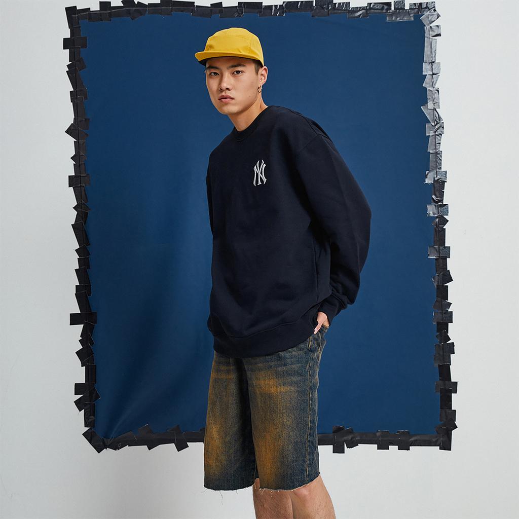 New MLB SS24 Sweatshirt Unisex Black 3AMTQ0141-50BKS