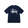 Stussy Классическая базовая футболка с принтом, короткий рукав, унисекс, топ, черный 1904257-1