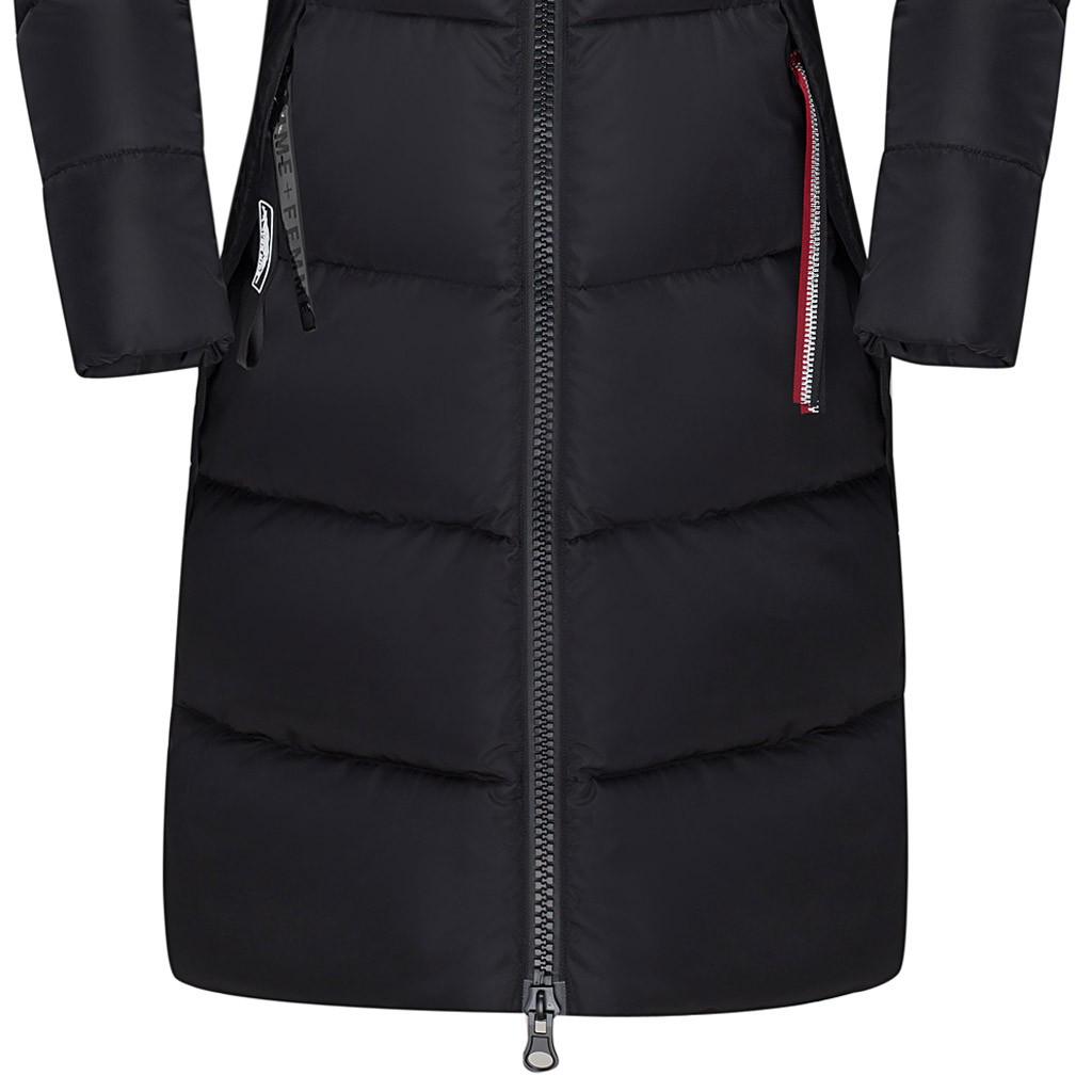 Fashion Women Winter Warm Cotton Hooded Winter Long-Sleeved Overcoat