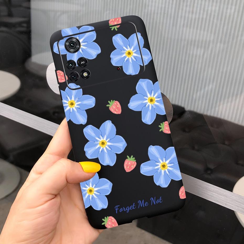 Чехол для Xiaomi Poco M4 Pro Милый узор Конфетный цвет Чехол для телефона Для Poco M 4 M4 Pro 5G 4G PocoM4 Мягкий силикон ТПУ Задняя крышка