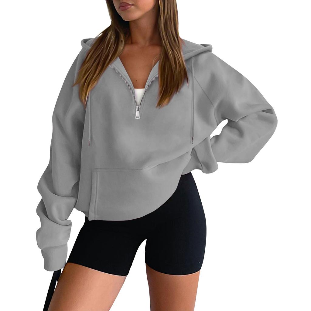 Женская толстовка с капюшоном на молнии, длинная, легкая, свободная, с длинным рукавом, повседневная, с карманами