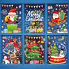 Christmas Decoration Snowflake Santa Claus Reindeer Window Glass Electrostatic Funny Stickers Xmas Party Decoration Accessories