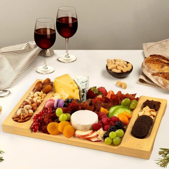 Разделочная доска, бамбуковая доска для мясных деликатесов, дизайнерская доска для сыра, поднос для сервировки еды для домашней кухни