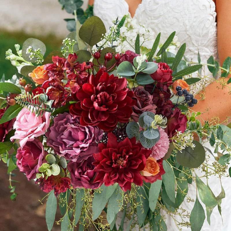 Искусственный цветок Подарочная коробка Искусственный цветочный букет Свадебный декоративный букет своими руками