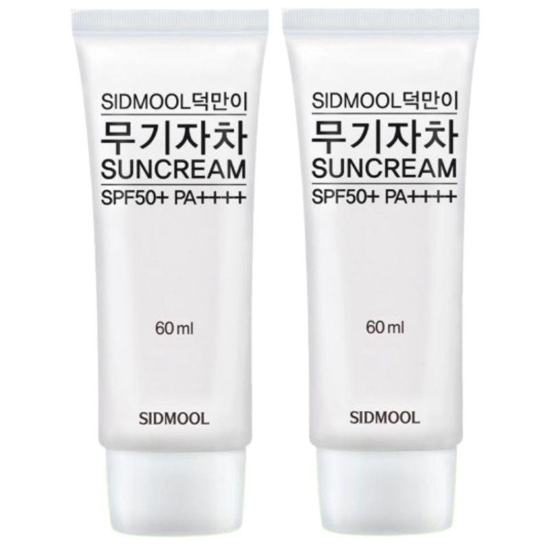SIDMOOL Deokmani Mineral Sun Cream SPF50+ PA++++ 60ml Non-Nano Zinc Oxide 17% Moisturizing Tone-Up Sunscreen