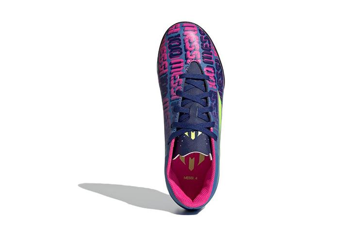 adidas Messi.4 K Ткань Нескользящие Износостойкие Низкие Детские Футбольные Бутсы Красный Синий Детские FY6911