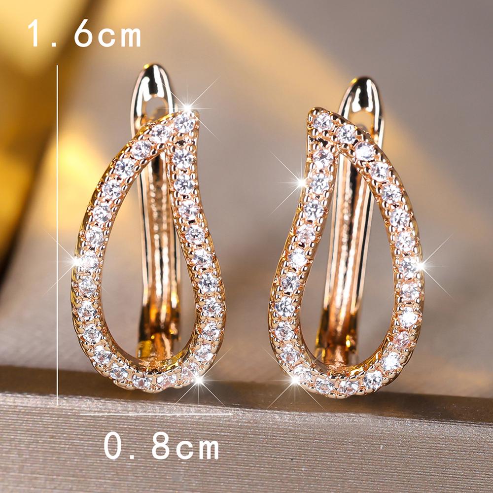 Модные женские серьги-кольца золотого цвета с отверстиями в виде капель воды для женщин, блестящие белые висячие серьги с цирконием, ювелирные аксессуары