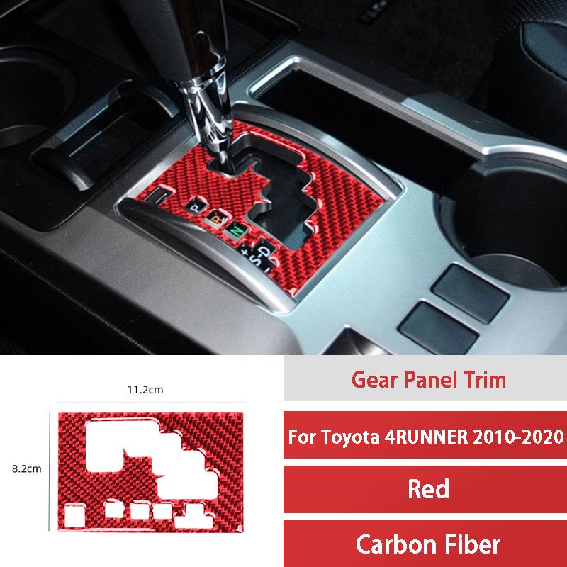 Автомобильная отделка из настоящего углеродного волокна красного цвета для Toyota 4RUNNER 2010- приборная консоль, панель переключения передач, украшение