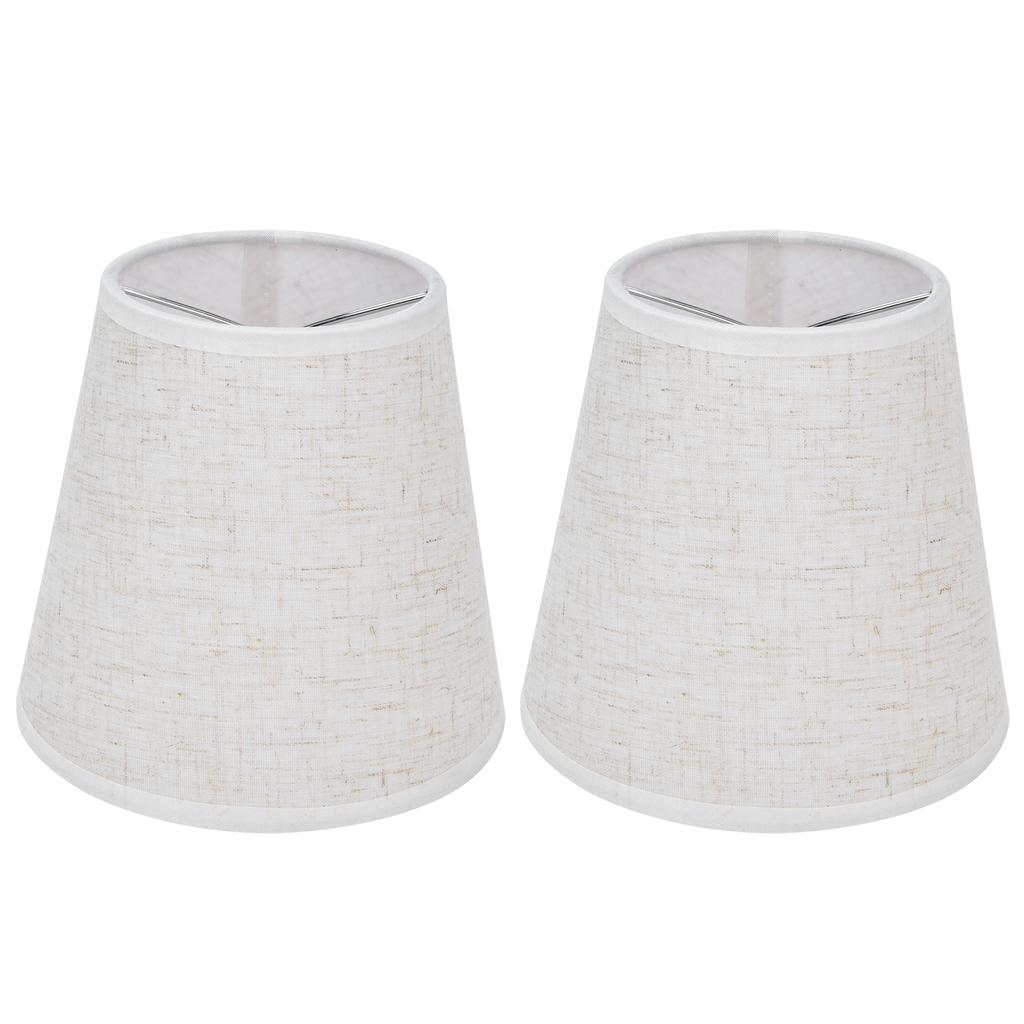 2Pcs Table Lamp Shade Cover for E14 Bulbs Fabric Clip On Lampshade for Candlestick Lamps Chandelier for Bedroom Hall Hotel
