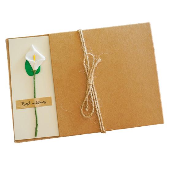 1 комплект поздравительных открыток из бумаги с цветочным принтом, привлекательный креативный крафт-дизайн, открытка на день рождения друга