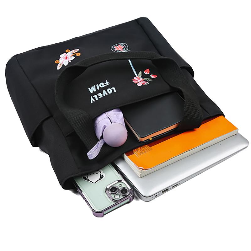 2025 Новая Мода Вышитая Сумка Большая Вместимость Легкая Многокарманная Сумка Через Плечо Досуг Джокер Дорожная Сумка