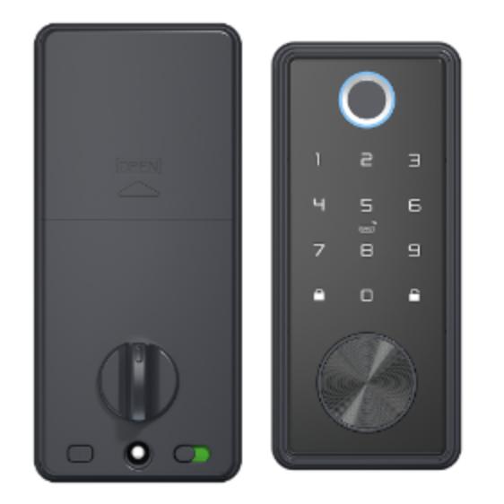 SZMYQ Tuya WiFi Smart Deadbolt Lock with Door Open Sensor Fingerprint Access Compatible with Aluminum and Wood Doors