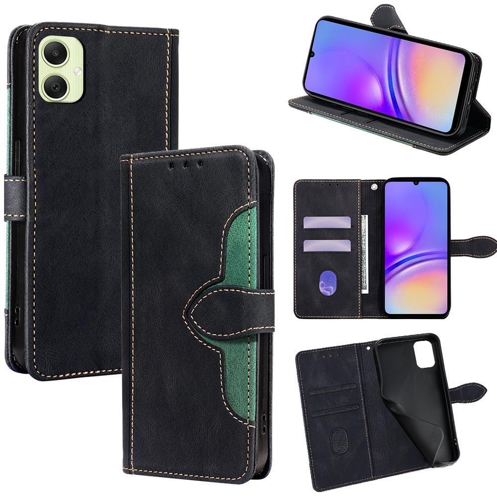 For Samsung Galaxy A05 4G Case Leather Wallet Phone Cover with Straw Hat Magnetic Clasp