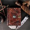 Spooky Decor Gifts for Halloween, Spell Book of Shadows Grimoire Leather Journal Halloween Decorations Book