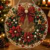 Holiday Party Crafting Accessories Christmas Faux Pearl Painting Hanging Ornament Kit, DIY 3D Beads Multi Layered Bead Art Craft, Acrylic Gem