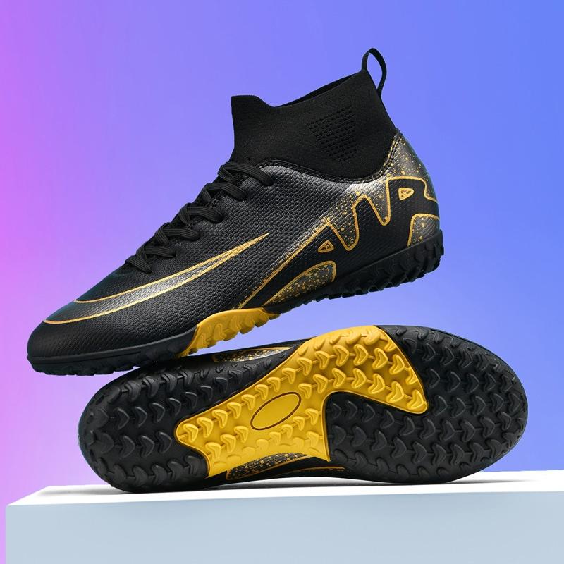 New Men Cleats Grass Soccer Shoes TF/FG Futsal Indoor Sport Training Football Boots Ankle Kids Match Hot-selling High-quality