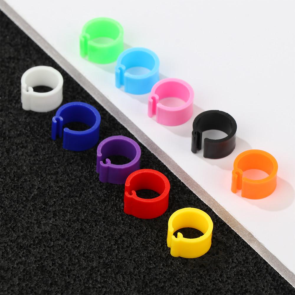 100 Pcs Colorful Bird Animal Leg Band Rings Poultry Clip