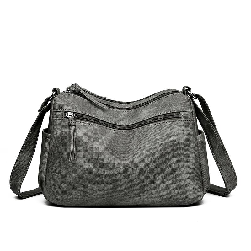 Женская легкая сумка кроссбоди с несколькими отделениями и регулируемым ремешком, повседневная наплечная сумка