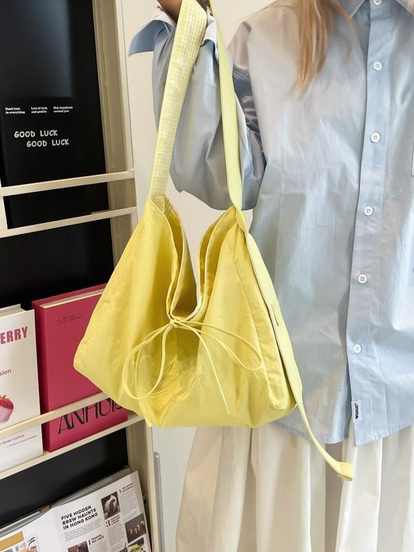 Nylon Letter Crossbody Bag For Casual Outings With Soft Material And Cell Phone Pocket