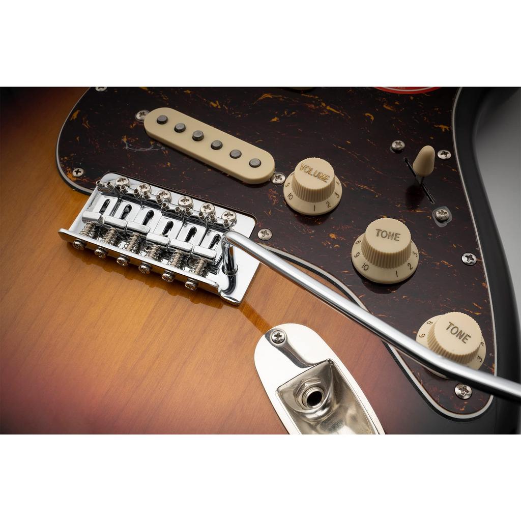 Musiclily Pro Vintage 6 Point Tremolo Unit Bridge 36mm for Short Block Squier Strat Electric Chrome 10.5mm Guitar,