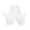 White Gloves, 12 Pairs/pack, Thickened Sweat-Absorbing Dust-Free Cotton Fabric, White Color
