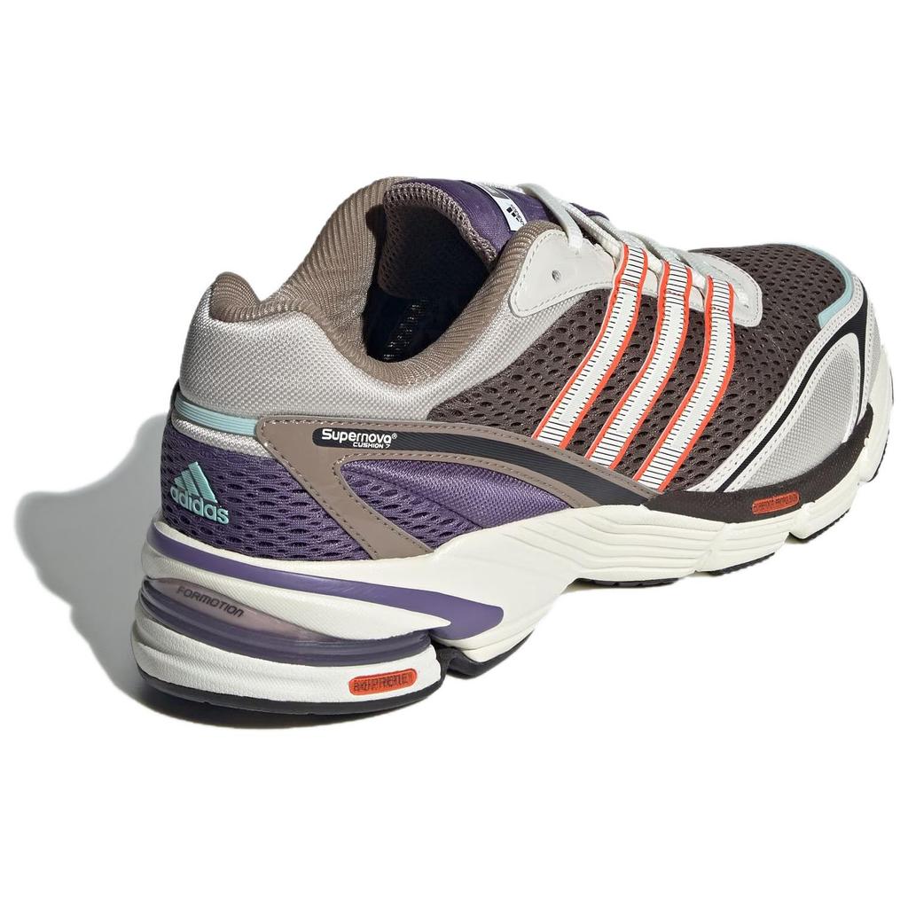 Adidas Supernova Cushion 7 Comfortable Shock Absorption Non-Slip Wear-Resistant Low-Top Casual Running Shoes Unisex Sneakers Brown Gray Purple IH5974
